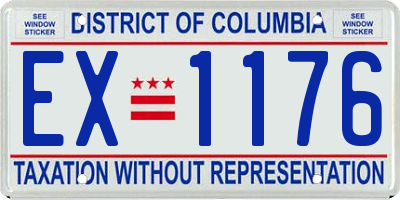 DC license plate EX1176
