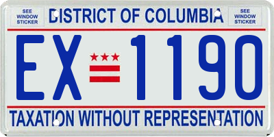 DC license plate EX1190