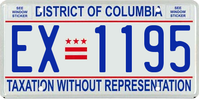 DC license plate EX1195