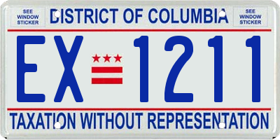 DC license plate EX1211