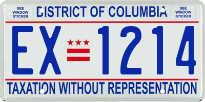 DC license plate EX1214