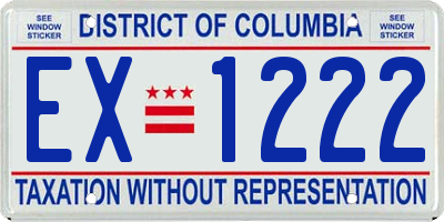 DC license plate EX1222