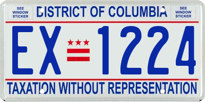 DC license plate EX1224