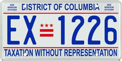 DC license plate EX1226