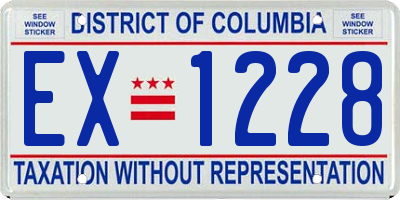 DC license plate EX1228