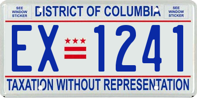 DC license plate EX1241