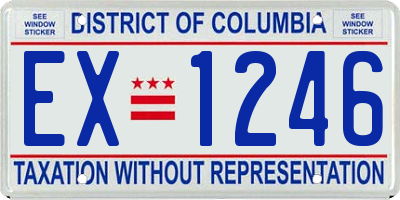 DC license plate EX1246