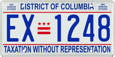 DC license plate EX1248