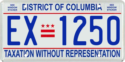 DC license plate EX1250