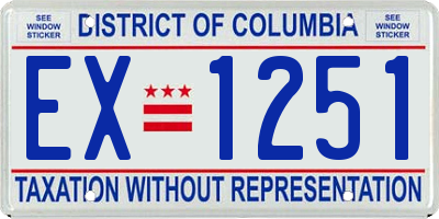 DC license plate EX1251