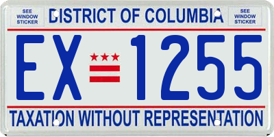 DC license plate EX1255