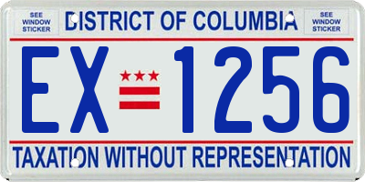DC license plate EX1256