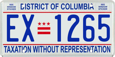 DC license plate EX1265