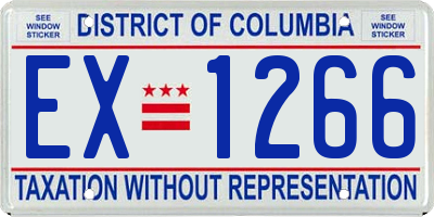 DC license plate EX1266
