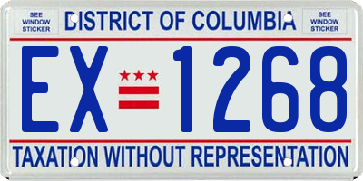 DC license plate EX1268