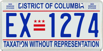 DC license plate EX1274