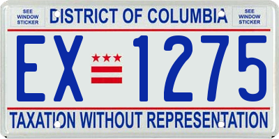 DC license plate EX1275