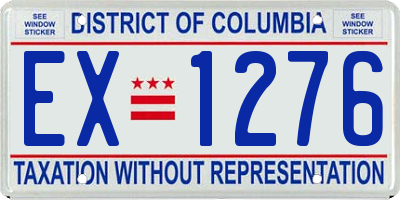 DC license plate EX1276