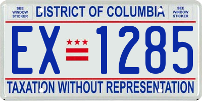 DC license plate EX1285