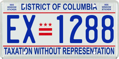 DC license plate EX1288