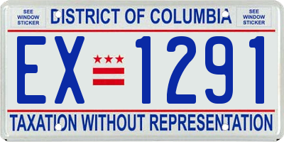 DC license plate EX1291