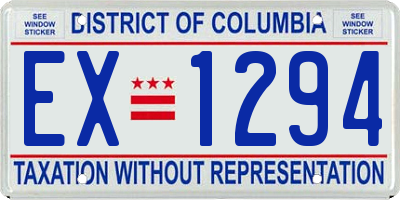 DC license plate EX1294