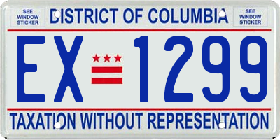 DC license plate EX1299