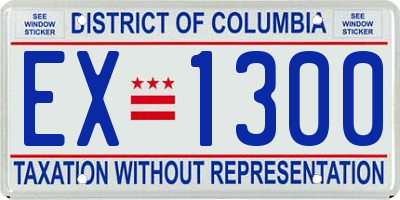DC license plate EX1300
