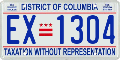 DC license plate EX1304