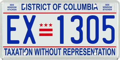 DC license plate EX1305
