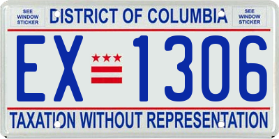 DC license plate EX1306