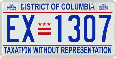 DC license plate EX1307