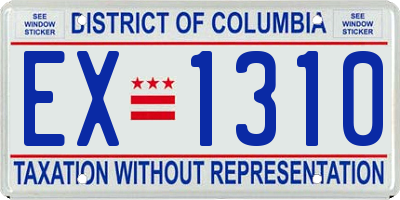 DC license plate EX1310