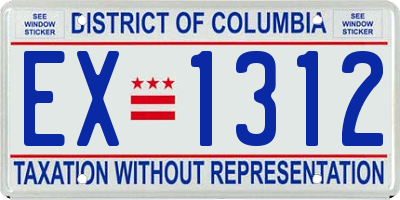 DC license plate EX1312