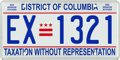 DC license plate EX1321