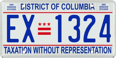 DC license plate EX1324