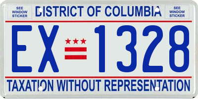 DC license plate EX1328