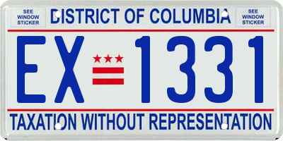 DC license plate EX1331