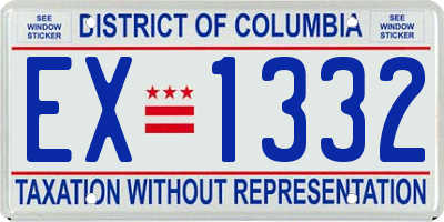 DC license plate EX1332
