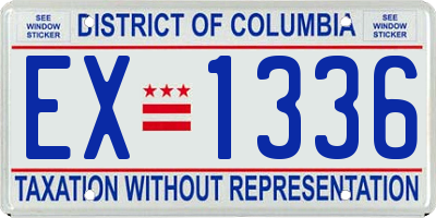 DC license plate EX1336
