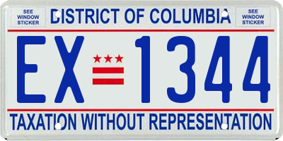 DC license plate EX1344