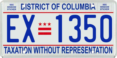 DC license plate EX1350