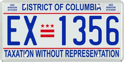DC license plate EX1356