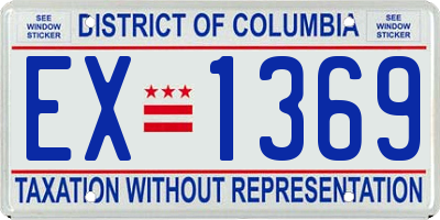 DC license plate EX1369