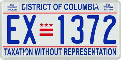 DC license plate EX1372