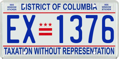 DC license plate EX1376