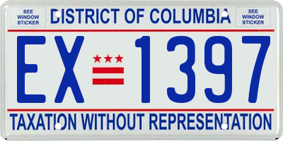 DC license plate EX1397