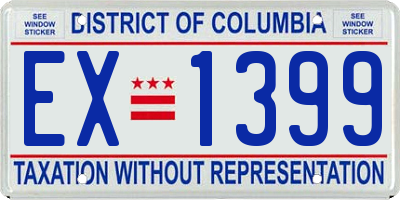 DC license plate EX1399