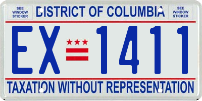DC license plate EX1411