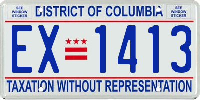 DC license plate EX1413